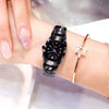 Women's Retro Square Dial Watch With Alloy Case And Stainless Steel Clasp