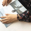 Women's Retro Square Metal Case Imitation Leather Strap Watch