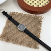 Women's Retro Square Quartz Watch With Alloy Case And Ordinary Glass Mirror