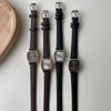Women's Retro Square Quartz Watch With Alloy Case And Ordinary Glass Mirror
