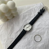 Women's Retro Square Watch Alloy Case Ordinary Glass Mirror