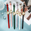 Women's Retro Style Alloy Case And Strap Round Dial Quartz Watch With Printed Logo