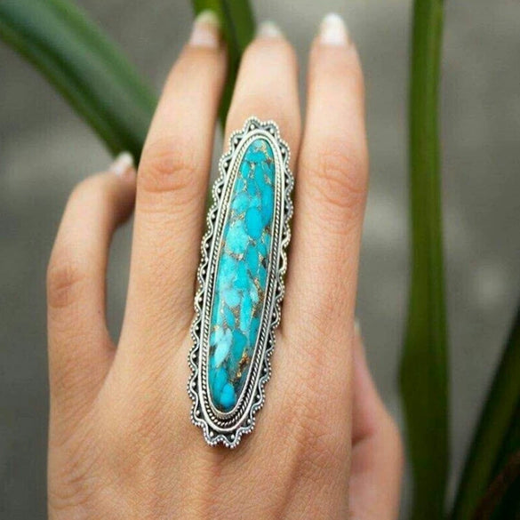 Women's Retro Style Alloy Ring With Geometric Pattern And Electroplating Treatment