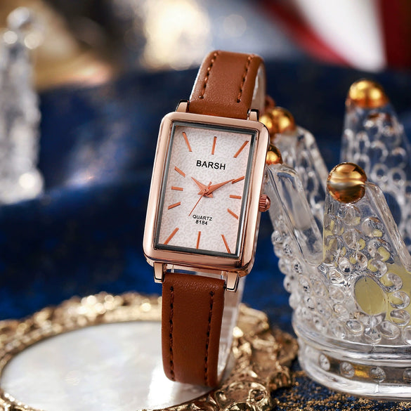 Women's Retro Style Square Zinc Alloy Case And Alloy Strap Quartz Watch