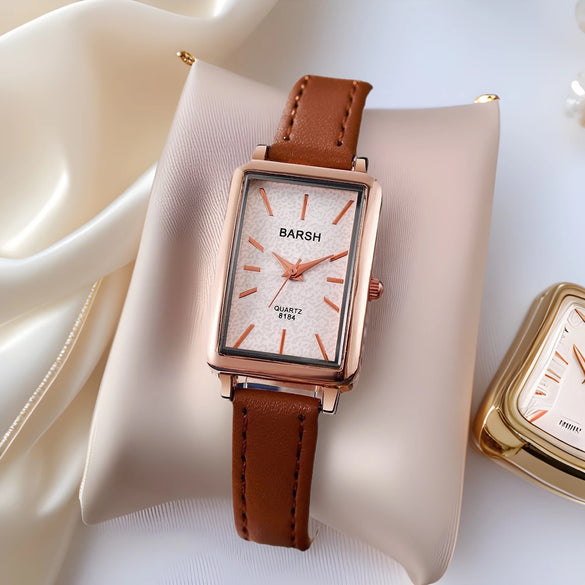 Women's Retro Style Square Zinc Alloy Case And Alloy Strap Quartz Watch