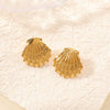 Women's Retro Sweet And Cool Heartshaped Stainless Steel Stud Earrings Nonfading Love Heart Jewelry