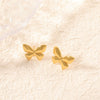 Women's Retro Sweet And Cool Heartshaped Stainless Steel Stud Earrings Nonfading Love Heart Jewelry