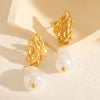 Women's Retro Temperament Geometric Stainless Steel Electroplated Earrings
