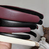 Women's Retro Textured Leather Headband Fashionable French Style Soft Wide Hair Band For Girly Looks