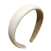 Women's Retro Textured Leather Headband Fashionable French Style Soft Wide Hair Band For Girly Looks