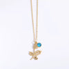 Women's Retro Three Dimensional Titanium Steel Flower Zodiac Peanut Pendant Bracelet