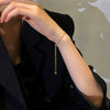Women's Retro Titanium Steel Geometric Pullout Snake Bone Chain Bracelet With Electroplating