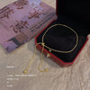 Women's Retro Titanium Steel Geometric Pullout Snake Bone Chain Bracelet With Electroplating