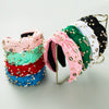 Women's Rhinestone And Zinc Alloy Hair Hoop Headband Simple Rugby Bead Design Fashion Allmatch Accessory