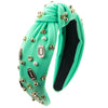 Women's Rhinestone And Zinc Alloy Hair Hoop Headband Simple Rugby Bead Design Fashion Allmatch Accessory