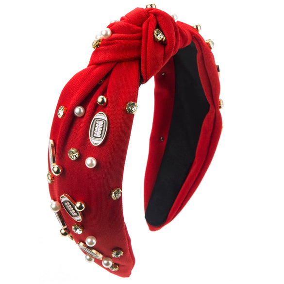 Women's Rhinestone And Zinc Alloy Hair Hoop Headband Simple Rugby Bead Design Fashion Allmatch Accessory