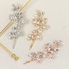 Women's Rhinestone Bridal Hairpin Fashion Flower Diamond Word Clip Elegant Wedding Hair Accessory