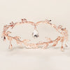 Women's Rhinestone Crown Headband Gold Tone Metal Princess Bridal Hair Accessory For Wedding Dress Photography