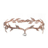 Women's Rhinestone Crown Headband Gold Tone Metal Princess Bridal Hair Accessory For Wedding Dress Photography
