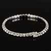 Women's Rhinestone Diamond Pattern Elastic Bracelet With Alloy Inlaid Artificial Gemstones Fashion Bridal Bangle