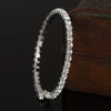 Women's Rhinestone Diamond Pattern Elastic Bracelet With Alloy Inlaid Artificial Gemstones Fashion Bridal Bangle