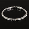 Women's Rhinestone Diamond Pattern Elastic Bracelet With Alloy Inlaid Artificial Gemstones Fashion Bridal Bangle