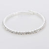 Women's Rhinestone Diamond Pattern Elastic Bracelet With Alloy Inlaid Artificial Gemstones Fashion Bridal Bangle
