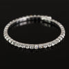 Women's Rhinestone Diamond Pattern Elastic Bracelet With Alloy Inlaid Artificial Gemstones Fashion Bridal Bangle