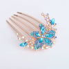 Women's Rhinestone Drop Shape Hair Comb Electroplated Bridal Hair Accessory