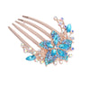 Women's Rhinestone Drop Shape Hair Comb Electroplated Bridal Hair Accessory