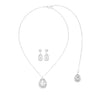 Women's Rhinestone Drop Shape Necklace Earrings And Tassel Body Chain Jewelry Set With Gold Plated Copper And Street Fashion Style