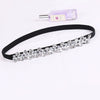 Women's Rhinestone Embellished Elastic Pu Leather Waist Belt With Alloy Buckle And Snap Closure