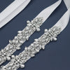 Women’s Rhinestone Floral Woven Bridal Belt With Diamond Embellishments Elegant Luxury Wedding Dress Accessory