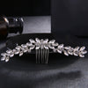 Women's Rhinestone Hair Comb Claw Clip With Marquise Diamond Style Wedding Bridal Headpiece