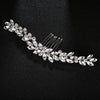 Women's Rhinestone Hair Comb Claw Clip With Marquise Diamond Style Wedding Bridal Headpiece