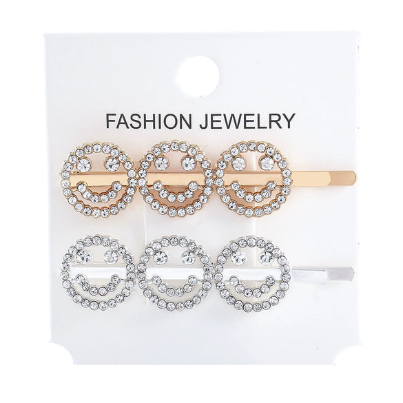 Women's Rhinestone Letter Hair Side Clip Sparkling Text Design Bangs Hairpin Accessory