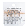 Women's Rhinestone Letter Hair Side Clip Sparkling Text Design Bangs Hairpin Accessory