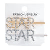 Women's Rhinestone Letter Hair Side Clip Sparkling Text Design Bangs Hairpin Accessory