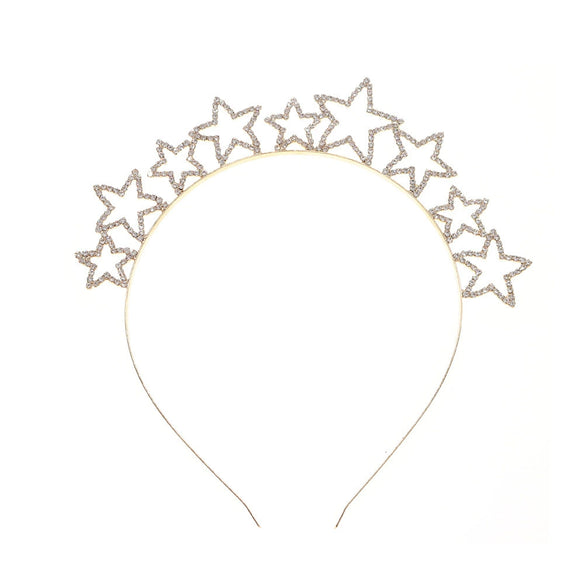 Women's Rhinestone Star Headband Diamond Design