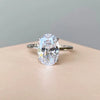Women's Ring Diecast Zircon Oval Geometric Electroplating Style