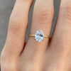 Women's Ring Diecast Zircon Oval Geometric Electroplating Style
