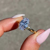 Women's Ring Diecast Zircon Oval Geometric Electroplating Style
