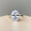 Women's Ring Diecast Zircon Oval Geometric Electroplating Style