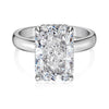 Women's Ring S925 Sterling Silver Geometric Style Flower Cut Square Water Drops Snowflake Zircon Electroplated