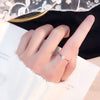 Women's Rose Gold Titanium Steel Heart Shape Ring With Six Claw Diamond Inlay Fashion Jewelry