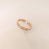 Women's Rose Gold Titanium Steel Small Inlay Ring Fashion Index Finger Ring With Electroplated Finish