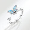 Women's Rotatable Butterfly Copper Ring