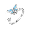 Women's Rotatable Butterfly Copper Ring
