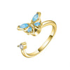Women's Rotatable Butterfly Copper Ring