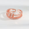 Women's Rotating Ring Copper Geometric Electroplated